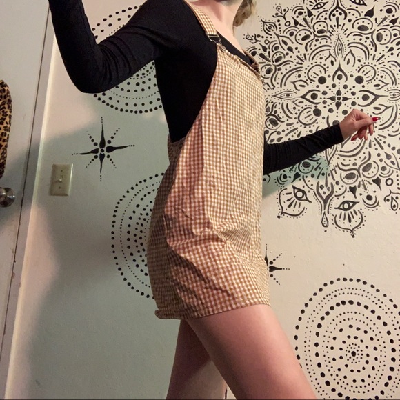 Gingham Overall Dress - Picture 3 of 4